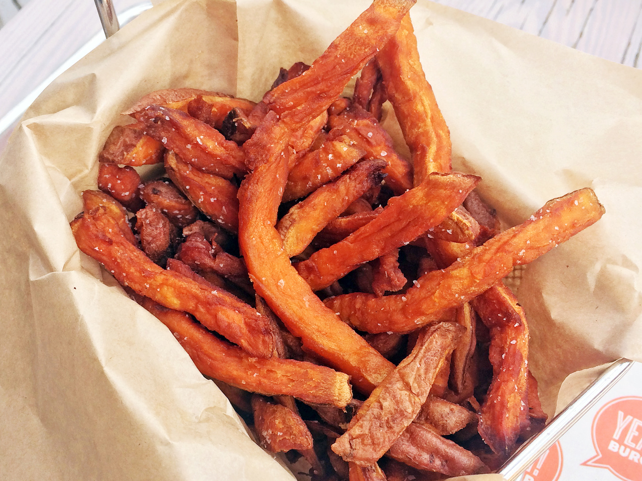 Sweet potato fries are pretty sweet! StyleBlueprint Atlanta Yeah Burger