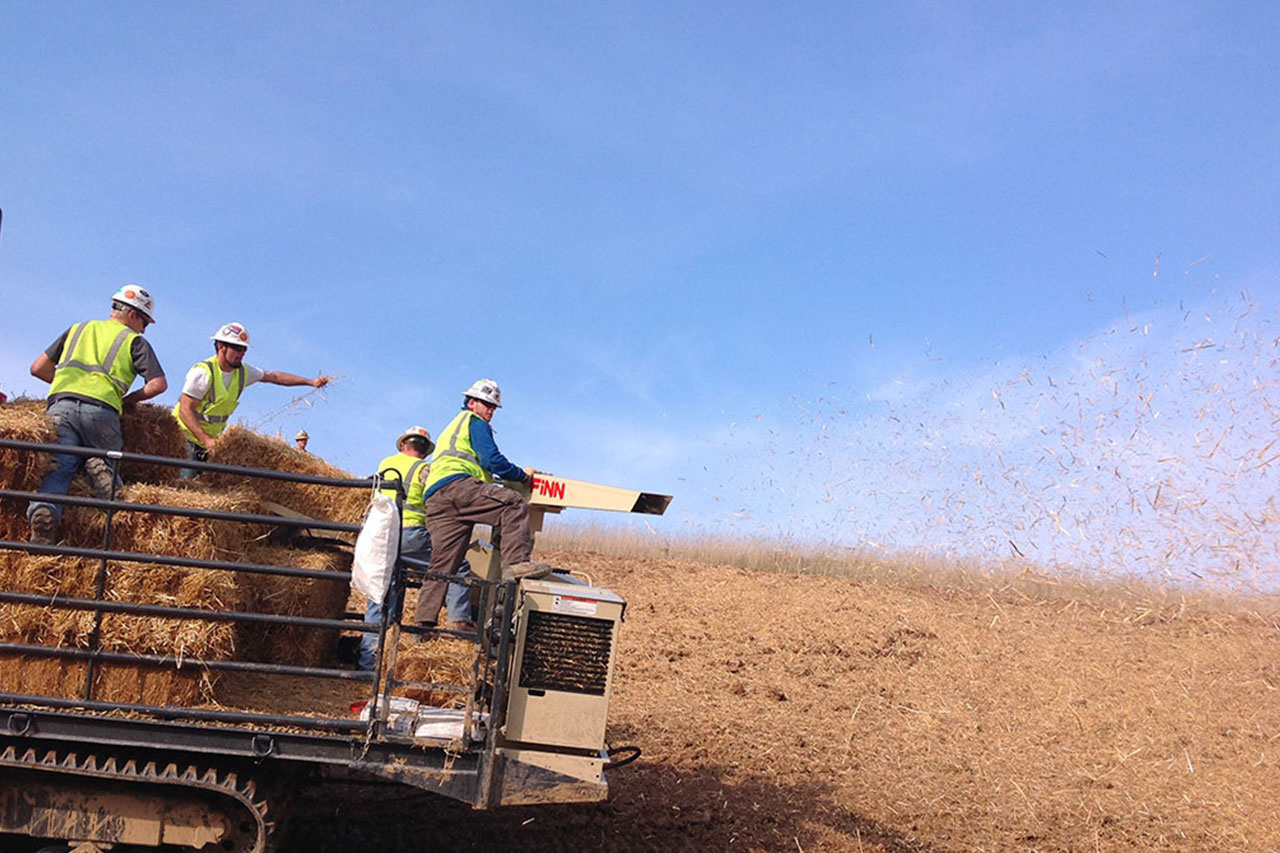Skid Mounted Track Straw Blower Rental Custom Truck One Source