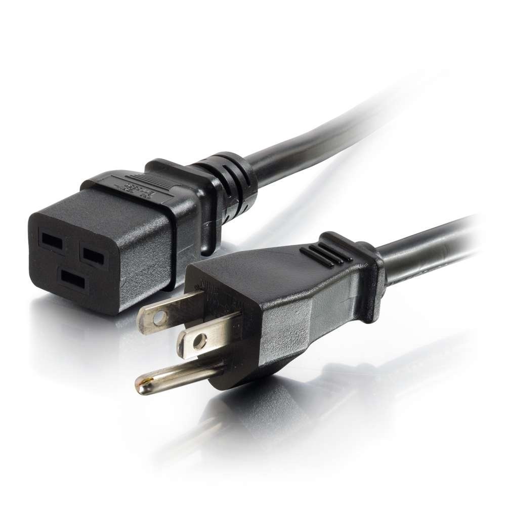 14AWG 125 Volt Power Cord (NEMA 5-15P to IEC320 C19)