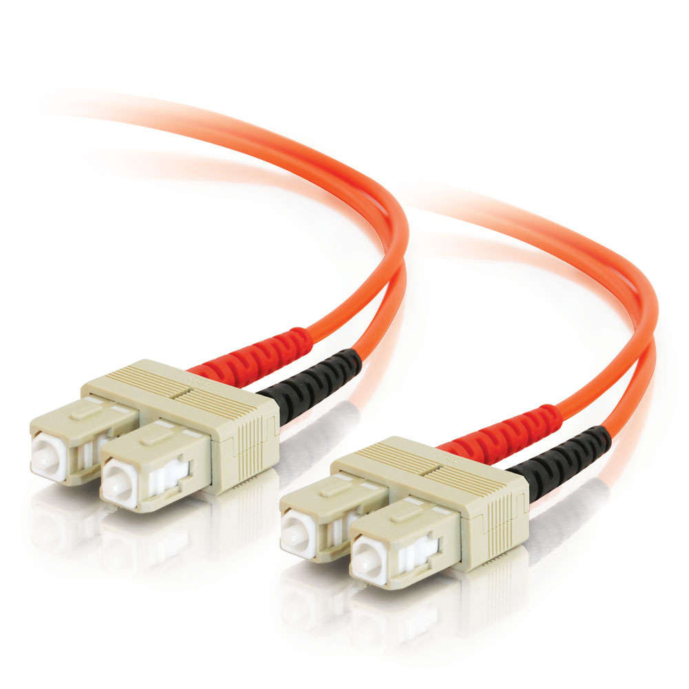 SC-SC 62.5/125 OM1 Duplex Multimode PVC Fiber Optic Cable - Orange