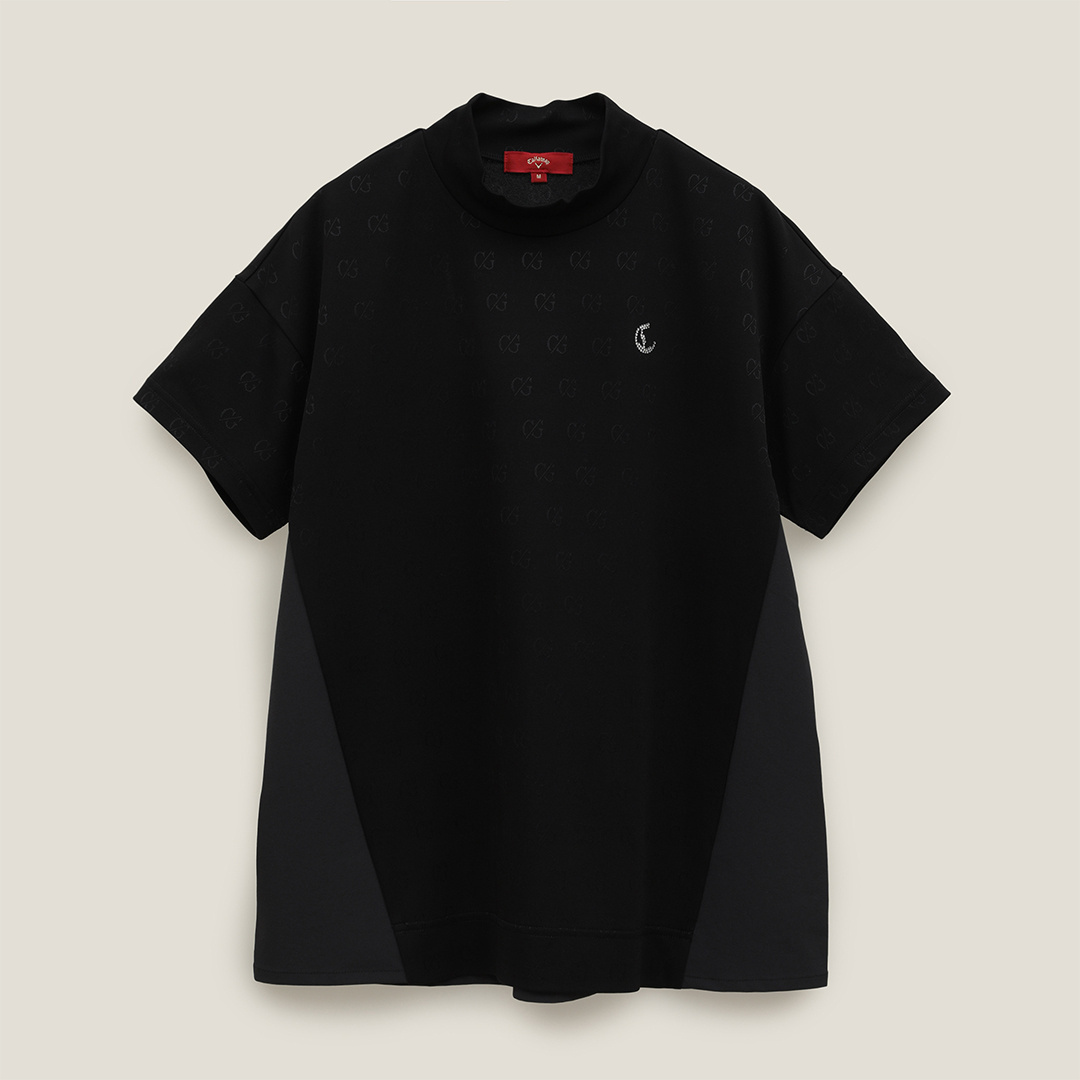 C/Gジャカードドッキングモックネックシャツ (WOMENS)