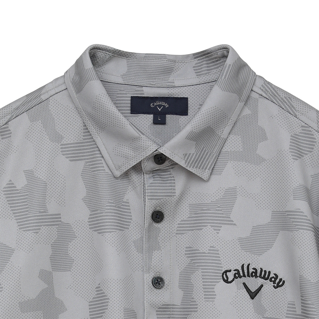 ポリエステルカノコ迷彩柄半袖シャツ (MENS)