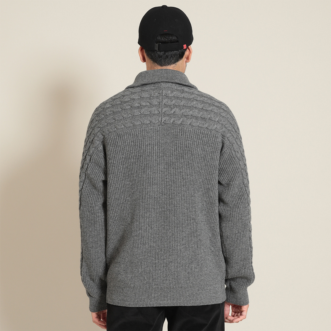 キャロウェイ レッドレーベル ハーフジップ ウール混 ニット バーガンディ M キャロウェイ レッドレーベル ハーフジップ ウール混 ニット