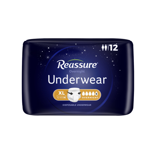 Reassure Overnight Underwear, X-Large - 48/case (ROUX Health & Beauty Health Care Incontinence Aids) photo