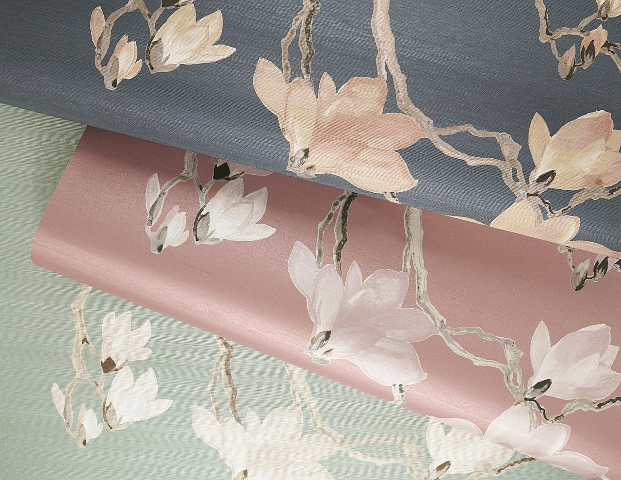 Blossom in Rosy Chrome on Star Dust Silk | Phillip Jeffries