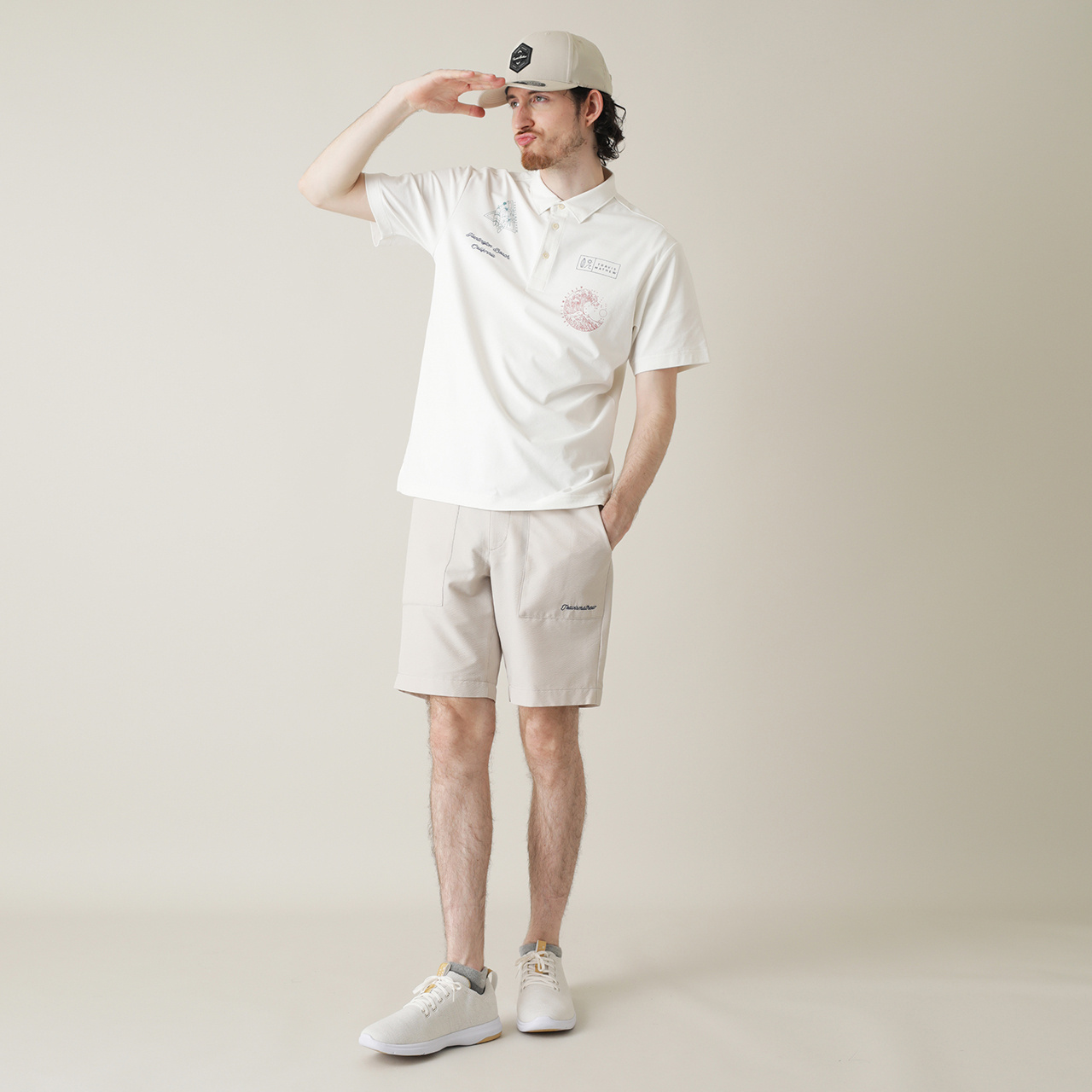 石川遼プロ着用】シアサッカー ハーフパンツ(MENS)