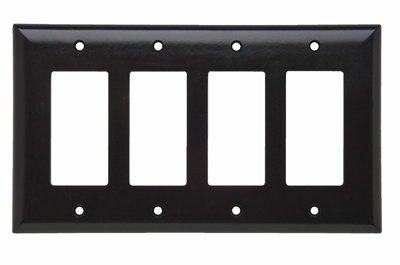 Decorator Openings, Four Gang, Brown