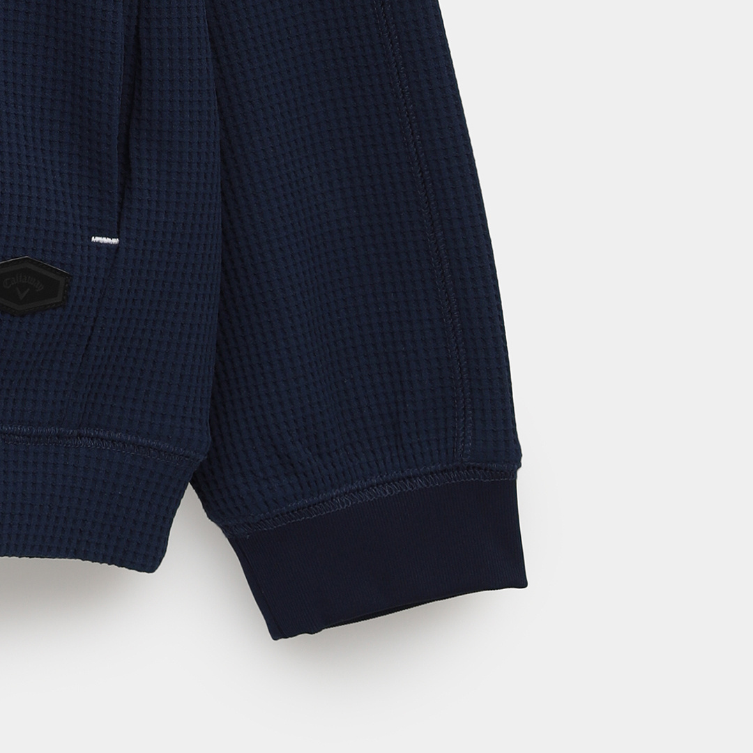 PGG ハーフジップ ネイビーモックネックシャツ ハーフジップモックネック長袖シャツ(長袖シャツ・ポロシャツ