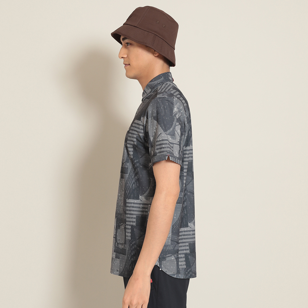 ミュージアムプリントコンパクトカノコ半袖シャツ (MENS)