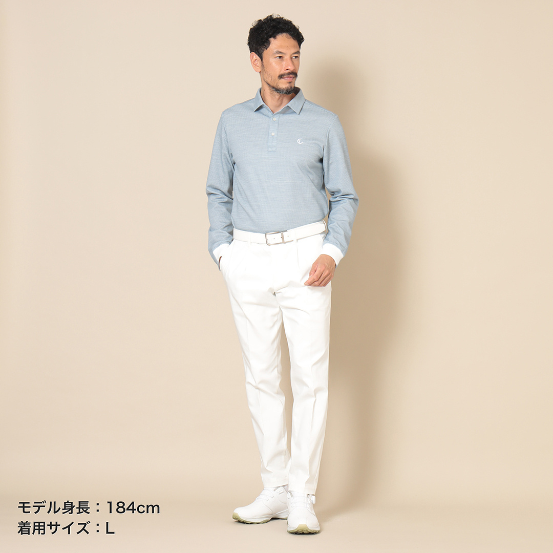 クリアウール千鳥ジャカードシャツ (MENS)