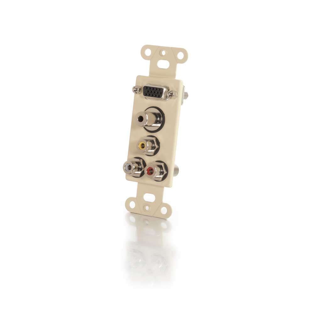 VGA, 3.5mm Audio, Composite Video and RCA Stereo Audio Wall Plate