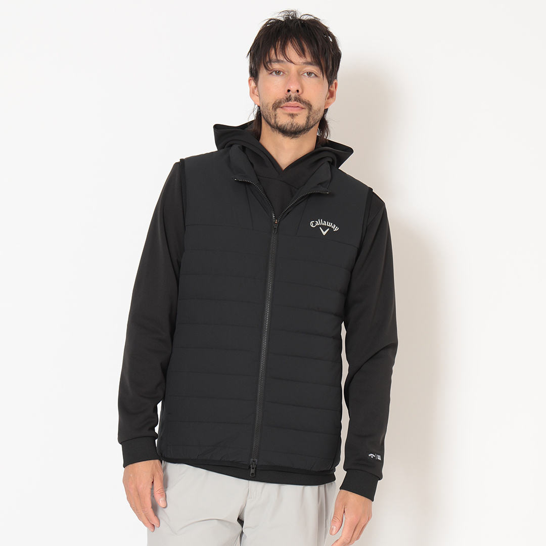 ポリエステルリップ中綿撥水フルジップベスト (MENS)