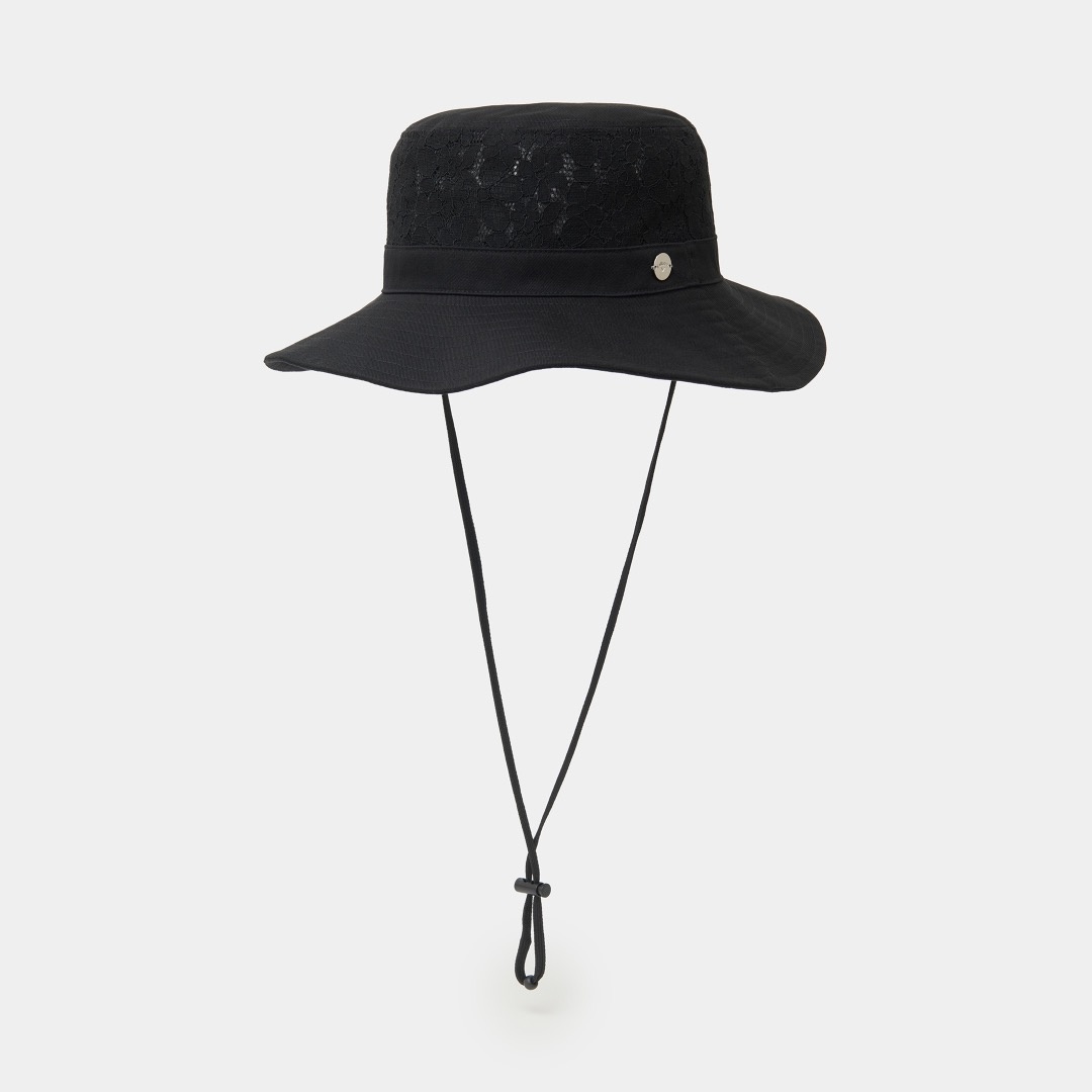 美品⭐︎フラワー装飾付きピンクハット 花柄レースハット (WOMENS)