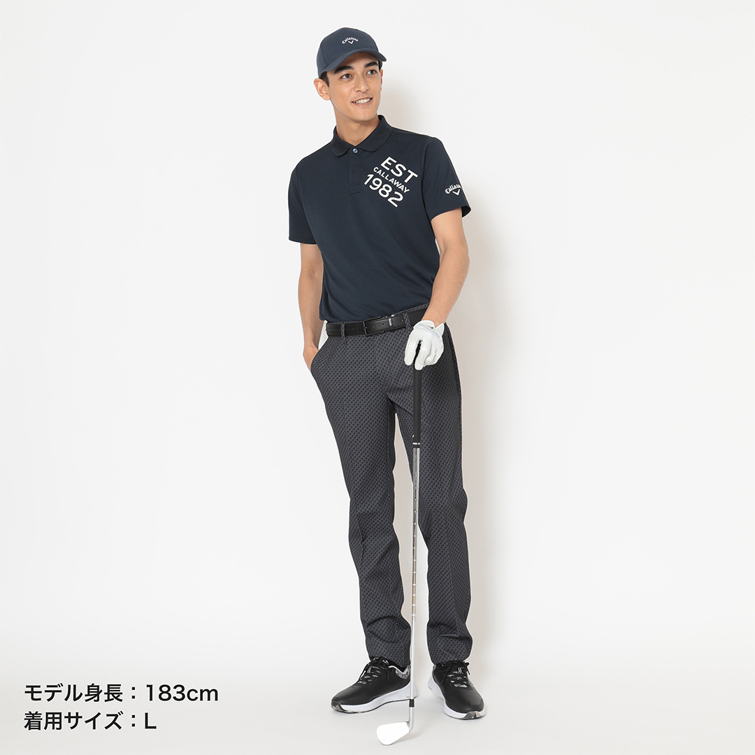 ポリエステルカノコ半袖ポロシャツ (MENS)
