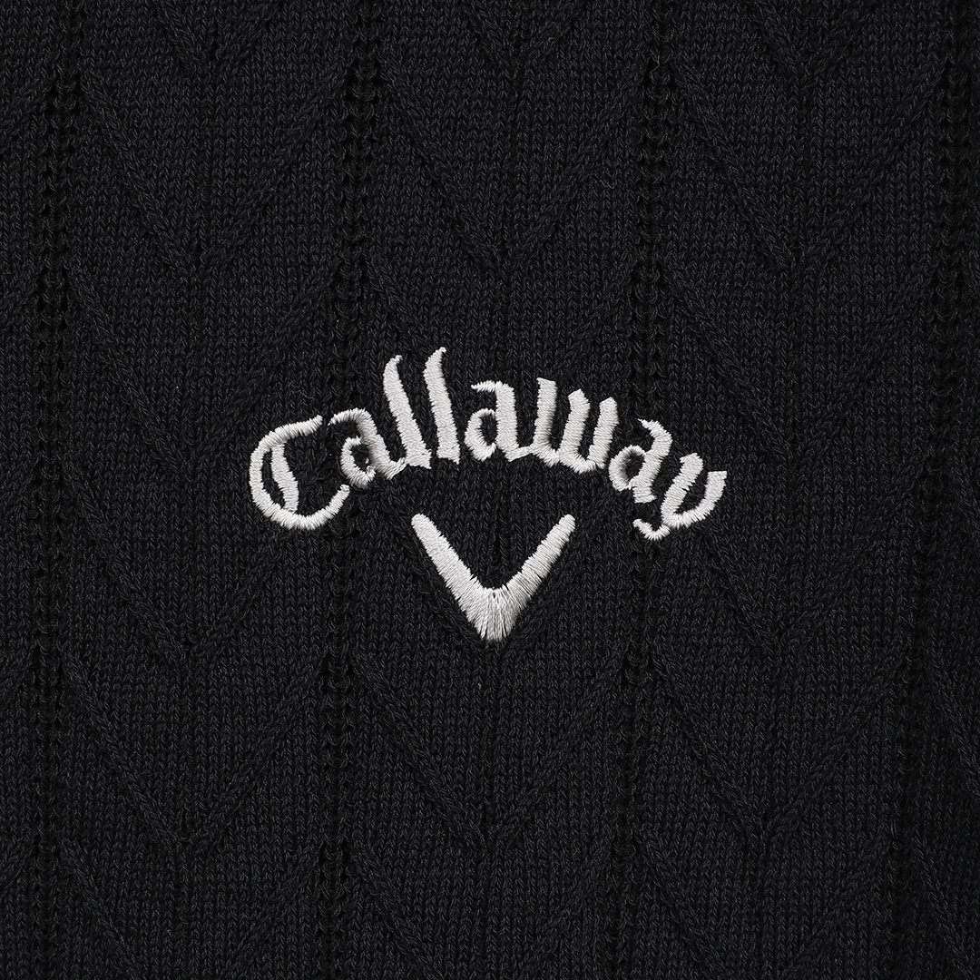 ヘリンボーンVネックニットベスト (MENS)