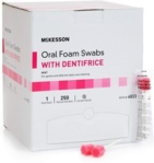 Oral Foam Swabsticks with Dentrifice