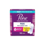 Poise Maximum Pads, 192/case