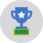 illustration of winner trophy