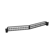 Angled Keystone Panel, 48P, 1 RU, Black
