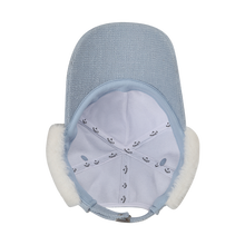 트위드 폼폼 이어워머 여성 볼캡