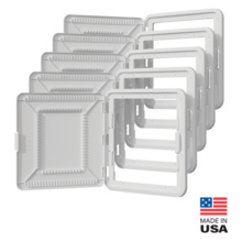 Plastic 15" Enclosure Hinged Cover with Trim, 5-Pack