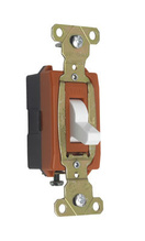 Extra Heavy Duty Spec. Grade 347VAC Toggle Switch Back and Side Wire, White
