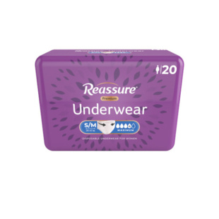 Reassure Premium Women's Underwear, Small/Medium - 20/bag