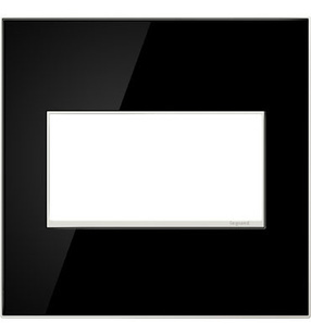 adorne® Mirror Black Two-Gang Screwless Wall Plate adorne® Mirror Black Two-Gang Screwless Wall Plate