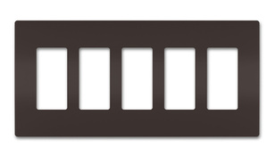 radiant® Five-Gang Screwless Wall Plate