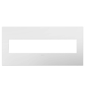 adorne® Gloss White-on-White Five-Gang Screwless Wall Plate adorne® Gloss White-on-White Five-Gang Screwless Wall Plate