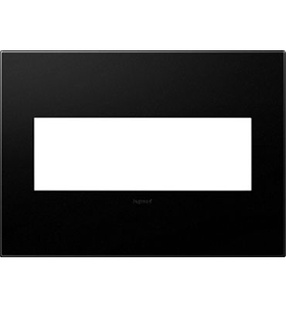 adorne® Graphite Three-Gang Screwless Wall Plate adorne® Graphite Three-Gang Screwless Wall Plate