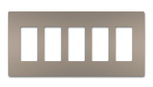 radiant® Five-Gang Screwless Wall Plate