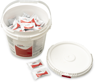 Image of open bucket of CHEF-TAB