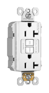 PlugTail® Spec-Grade 20A Self-Test Duplex GFCI, White PlugTail® Spec-Grade 20A Self-Test Duplex GFCI, White