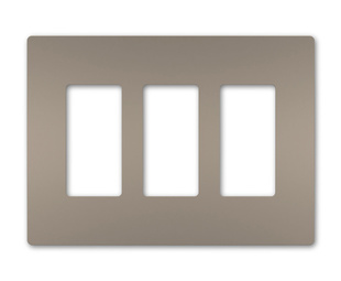 radiant® Three-Gang Screwless Wall Plate