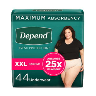 Depend Maximum Underwear for Women, XX-Large - 44/case