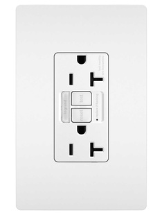 radiant® 20A Tamper-Resistant Self-Test GFCI Outlet with Night Light