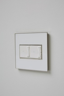 adorne collection mirror white wall plate with sofTap dimmer switches on neutral wall
