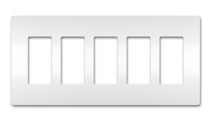 radiant® Five-Gang Screwless Wall Plate