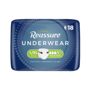 Reassure Maximum Underwear for Men, Large/X-Large -18/bag
