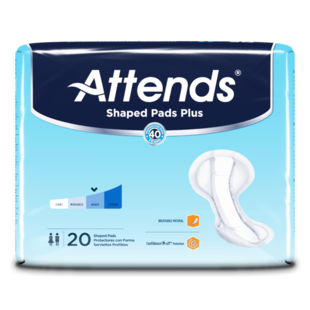 Attends Shaped Pads Plus