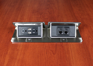Cord Ended deQuorum™ Dual Flip-Up Unit with USB