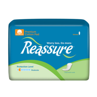 Reassure Premium Cotton Pad, Moderate