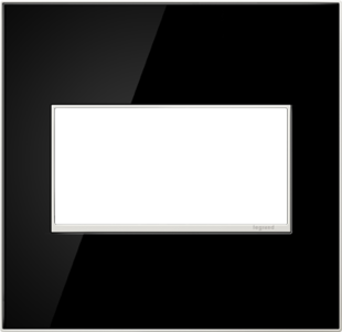 adorne® Mirror Black Two-Gang Screwless Wall Plate adorne® Mirror Black Two-Gang Screwless Wall Plate