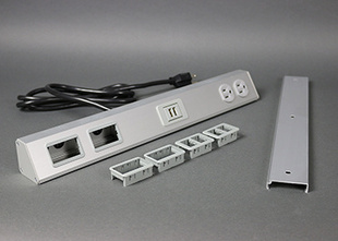 TableSource™ Table Box with 2 Communication Openings, Surface-Mounted, 6' Cord