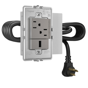 Furniture Power, Outlet and USB port, Magnesium