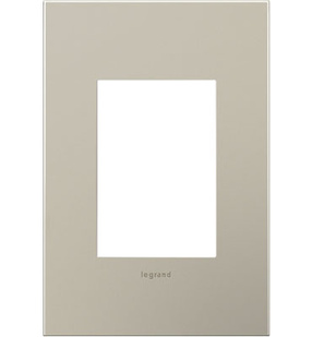 adorne® Satin Nickel One-Gang-Plus Screwless Wall Plate