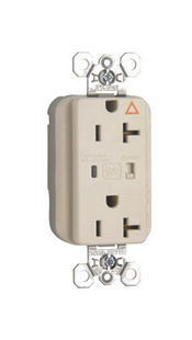 PlugTail® Isolated Ground Surge Protective Duplex Receptacle, Light Almond