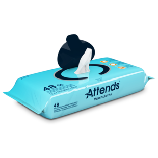 Attends Unscented Washcloths 48ct