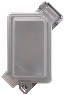 Single-Gang Extra-Duty While-In-Use Weatherproof Cover, Frosted Plastic